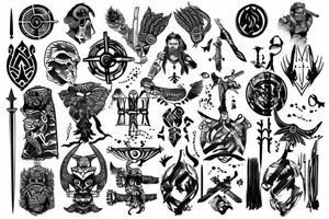 Ancient Nordic battle tattoo idea