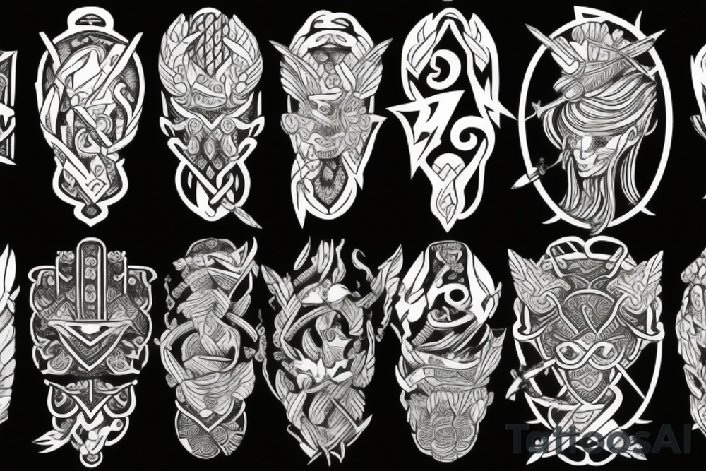 Ancient Nordic battle tattoo idea