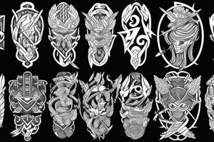 Ancient Nordic battle tattoo idea