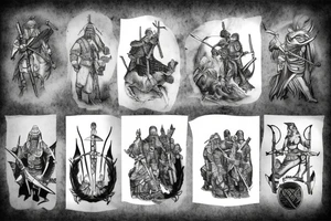 Ancient Nordic battlefield tattoo idea