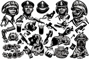 soldier and dog tattoo idea