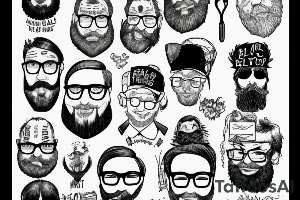 Bill gates, beard tattoo idea