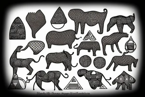 small africa continent with design inside tattoo idea