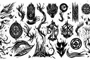 Dark Nordic Spell tattoo idea