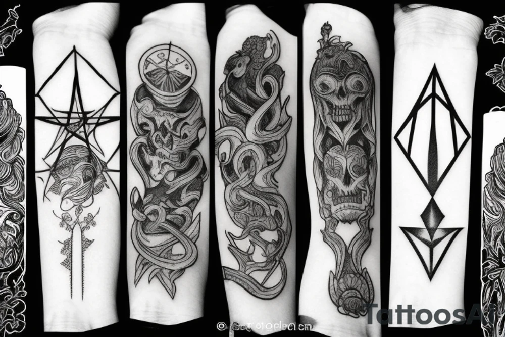 Dark Nordic Spell tattoo idea