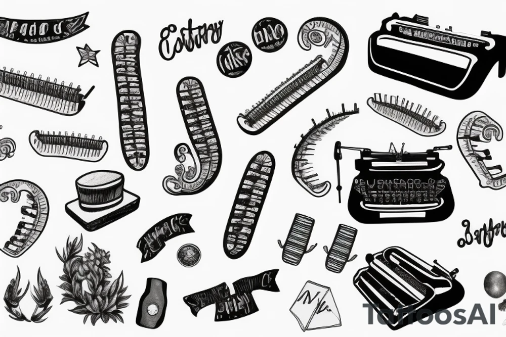typewriter tattoo idea