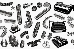 typewriter tattoo idea