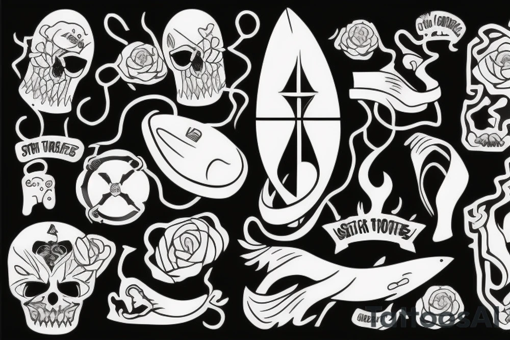 Step out of the boat tattoo idea