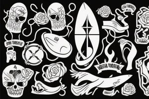 Step out of the boat tattoo idea