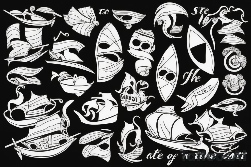 Step out of the boat tattoo idea
