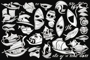 Step out of the boat tattoo idea
