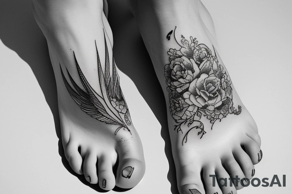 Foot on water tattoo idea