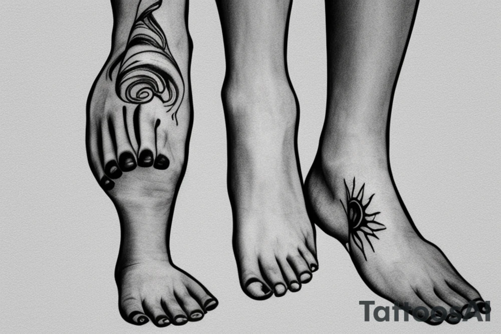 Foot on water tattoo idea