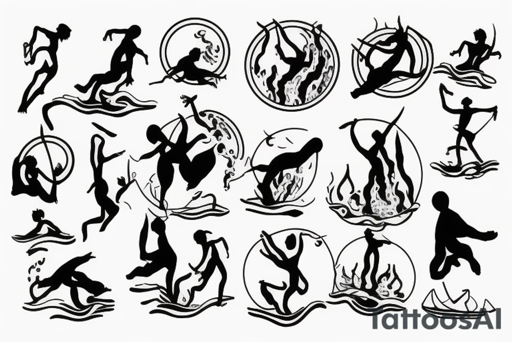 Walking on water tattoo idea
