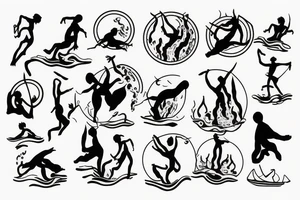 Walking on water tattoo idea