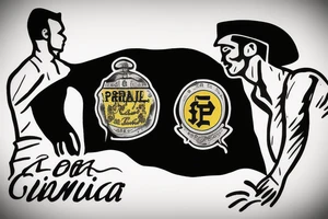 free flowing, Roberto Clemente with the old san Juan building and la Perla background tattoo idea