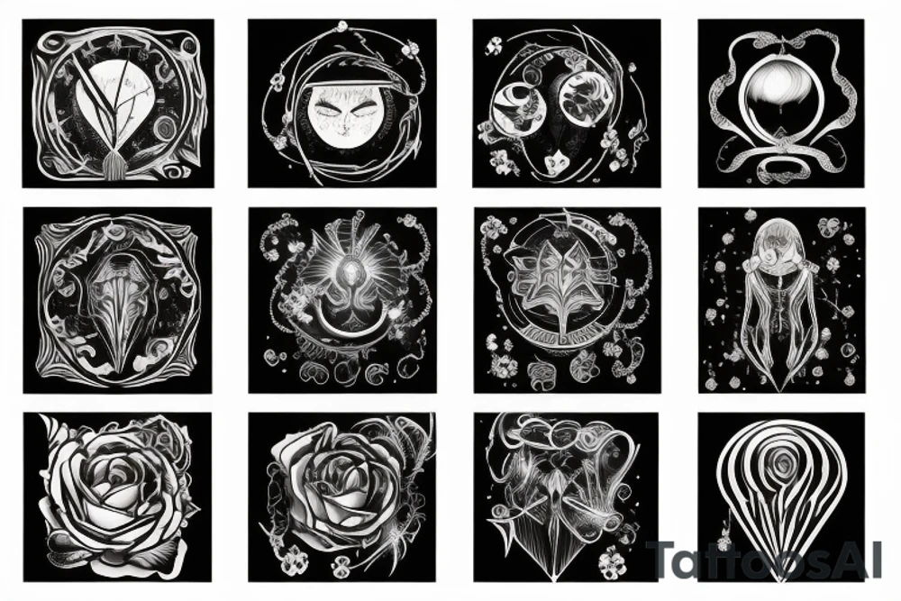 Libra scale with light and dark tattoo idea