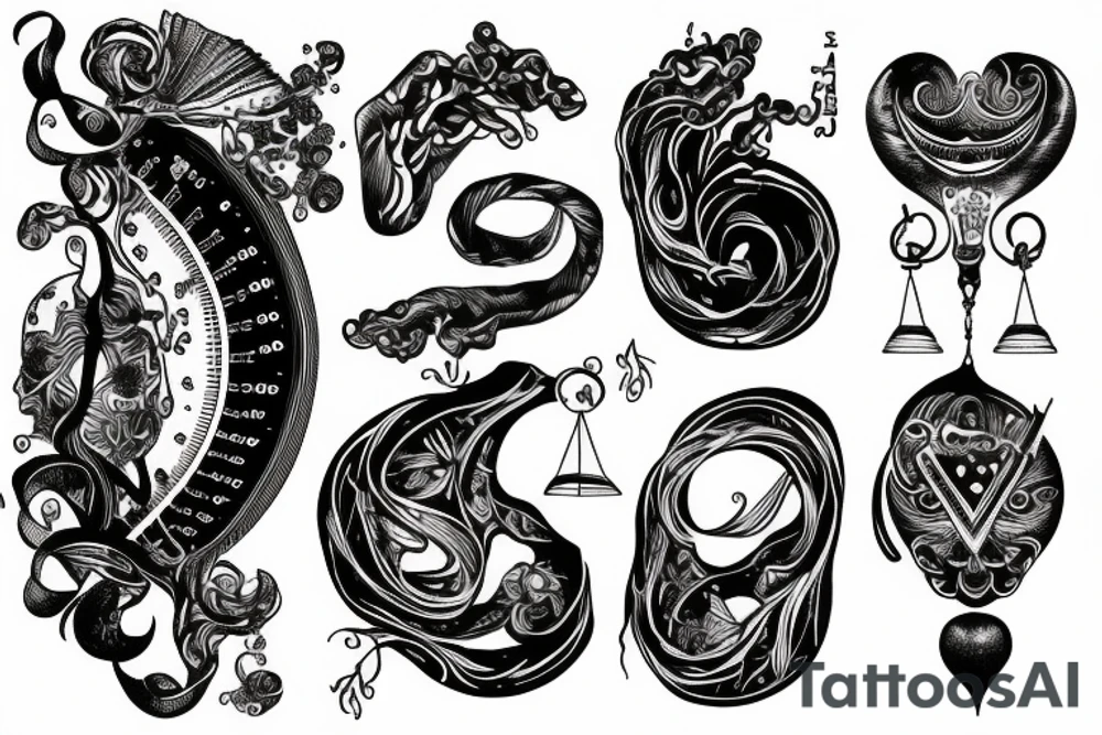 Libra scale tattoo idea