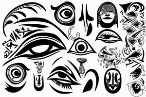 Horus eye tattoo idea