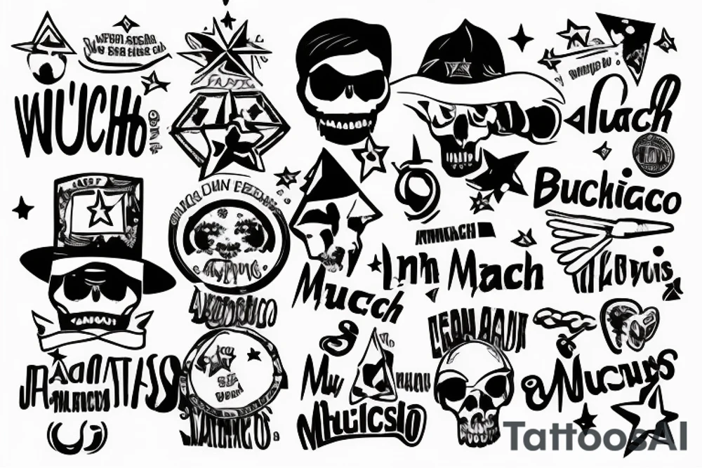 the word "muchachos" written inside a star tattoo idea the word "muchachos" written inside a star tattoo idea