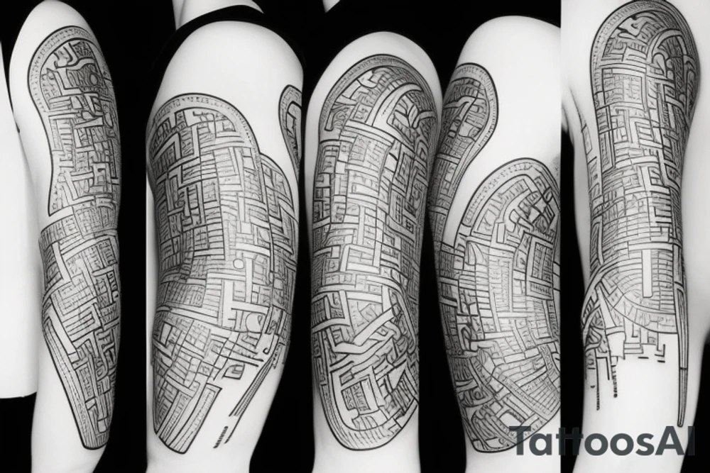 endless music repeat tattoo idea