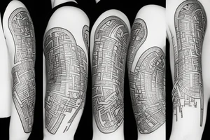 endless music repeat tattoo idea
