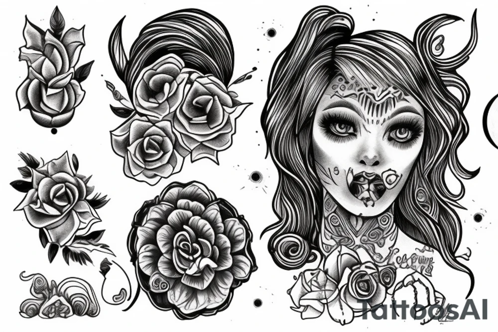 Luna and laylah tattoo idea