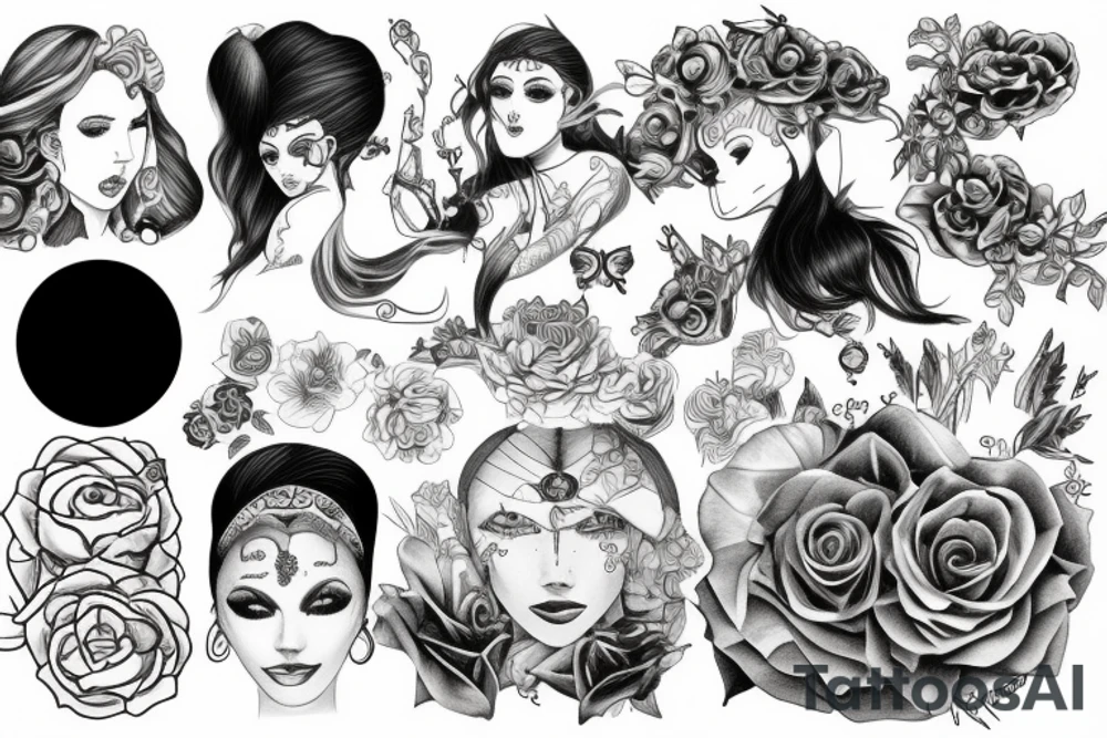 Luna and laylah tattoo idea