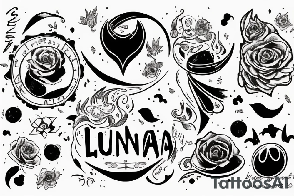 Luna name tattoo idea