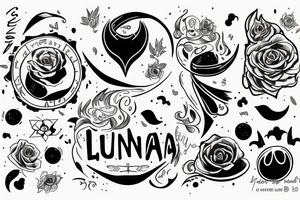 Luna name tattoo idea