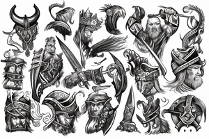 Viking fighters tattoo idea
