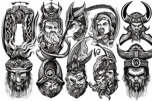 Viking fighters tattoo idea