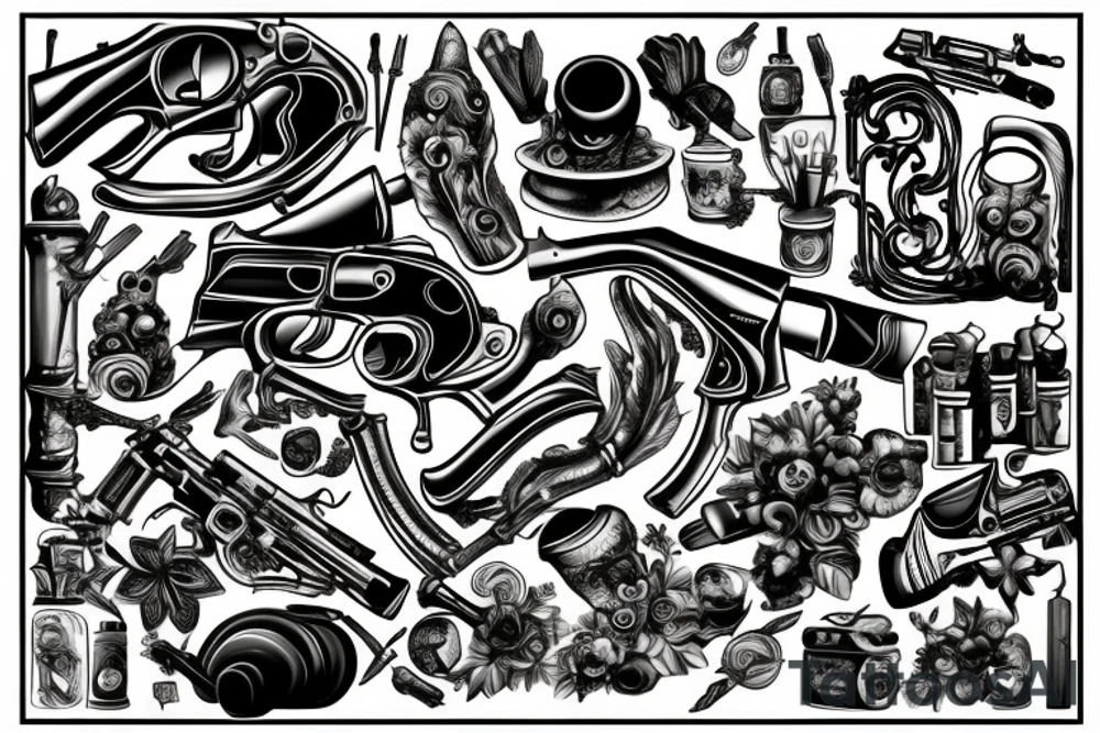 Big gun tattoo idea