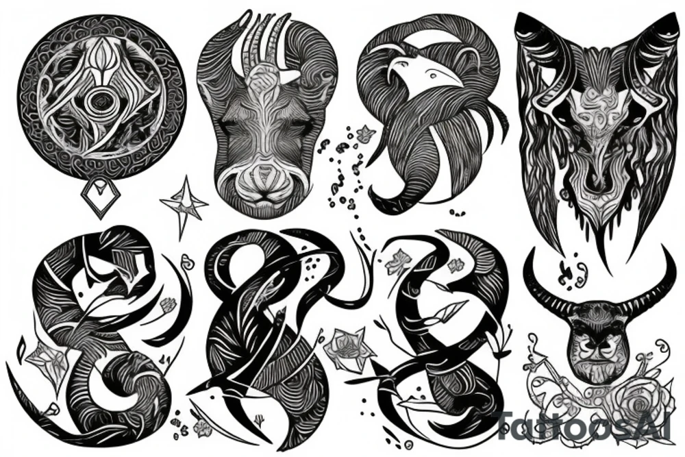 capricorn tattoo idea