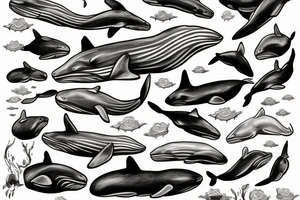 three whales tattoo idea