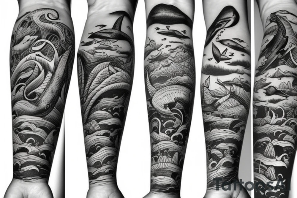 three whales tattoo idea
