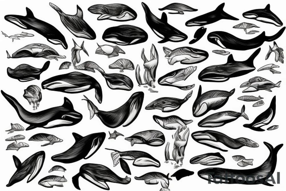 three whales tattoo idea