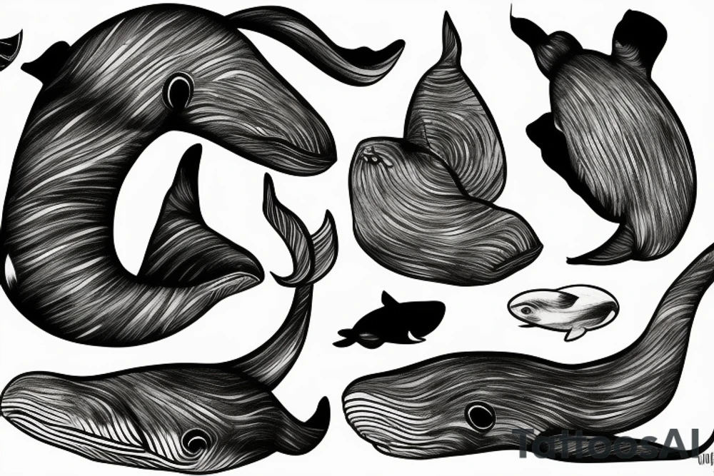 three whales tattoo idea