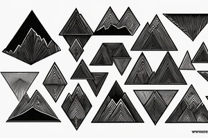 mountains in a rhombus tattoo idea