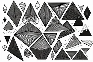 mountains in a rhombus tattoo idea