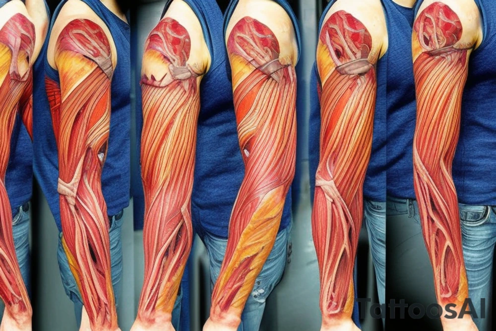 Realistic anatomy tattoo idea