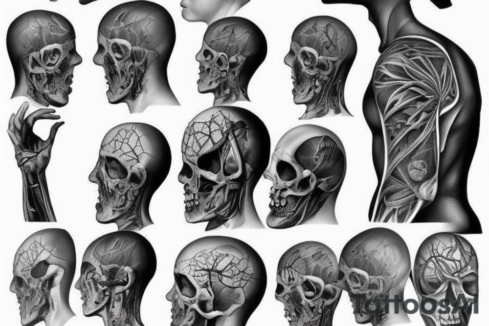 Realistic anatomy tattoo idea