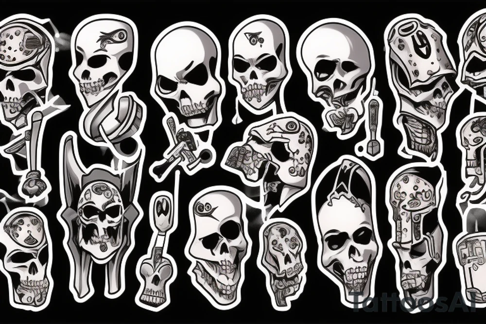 Love death robors tattoo idea