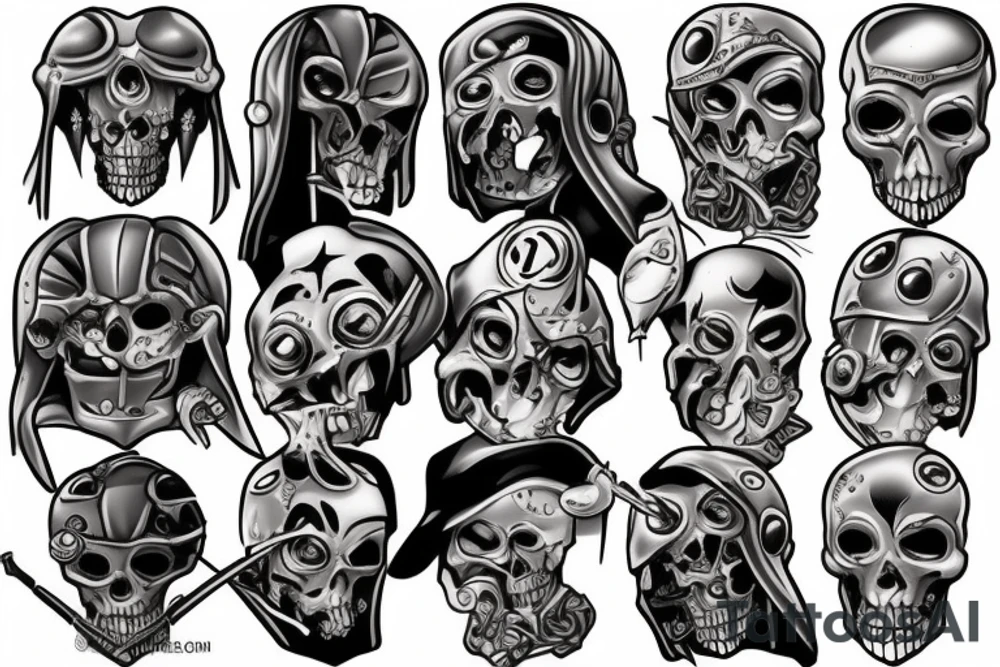 Love death robors tattoo idea