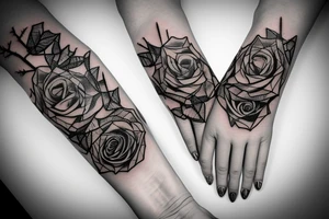bat
roses
bones
hand
thorns tattoo idea