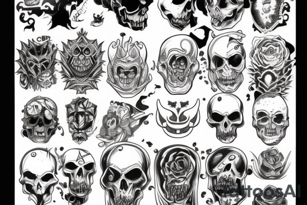 Evil head whispers tattoo idea