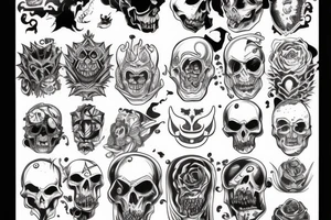 Evil head whispers tattoo idea