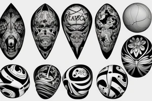 3d ball tattoo idea