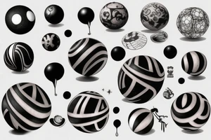 3d ball tattoo idea