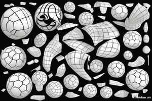 3d ball tattoo idea